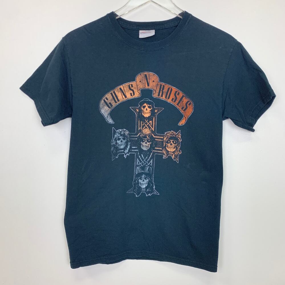 Hanes Guns N' Roses Black Graphic Band Tee T-shirt S
